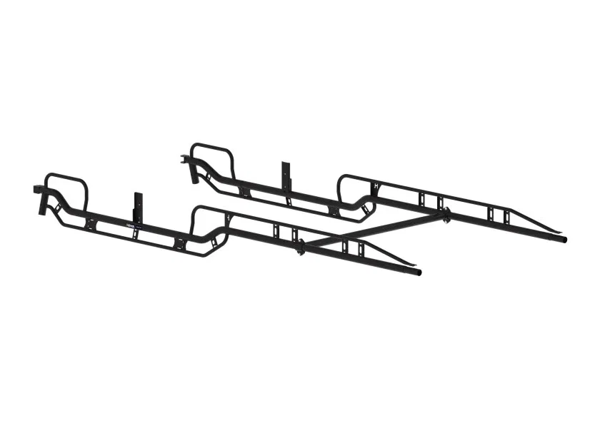12201 – HOLMAN Ladder Rack Side Rail, For Use With Pro Rack Series Ladder Rack Powder Coated Black Steel Forklift Loa...
